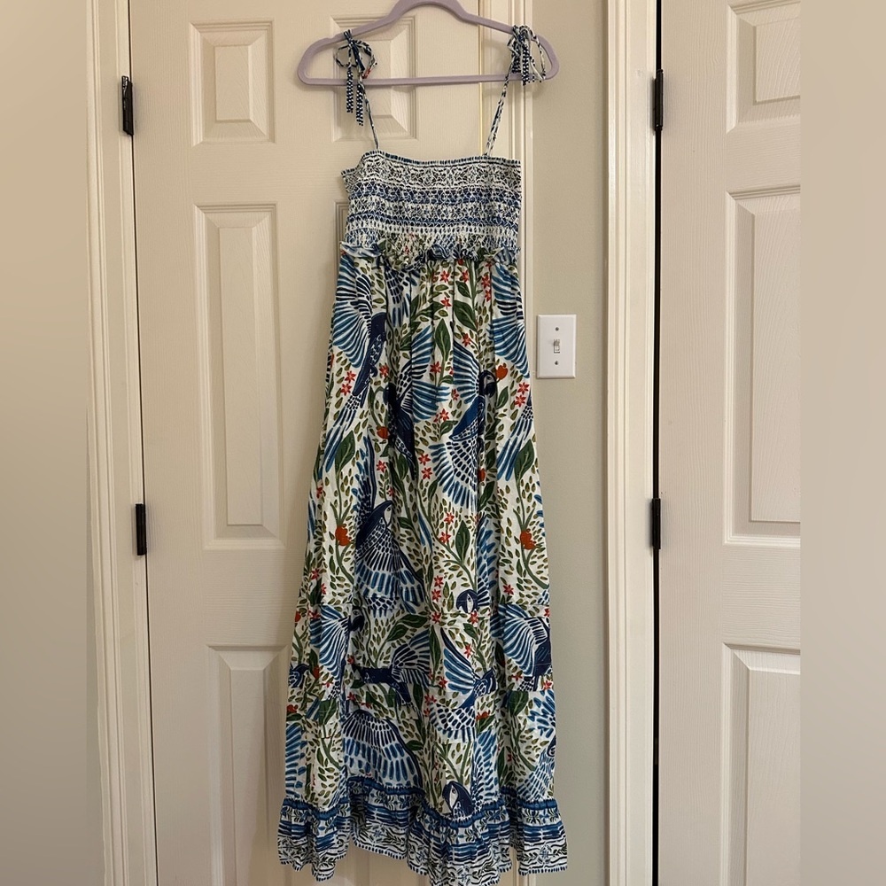 FARM Rio Blue and Green Maxi Dress